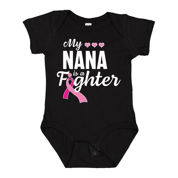 Inktastic Breast Cancer Awareness My Nana is a Fighter Boys or Girls Baby Bodysuit