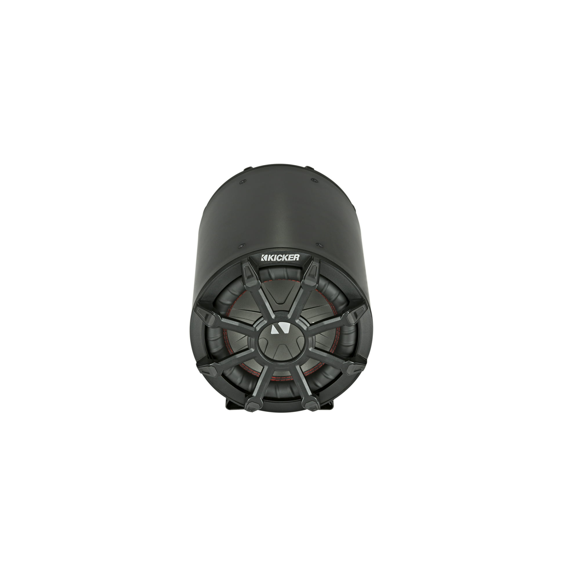 Kicker 45CWTB82 Car Audio Tube Enclosure w/ 8 Inch 2 Ohm Subwoofer and Grill