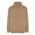 thumbnail image 5 of WEAIXIMIUNG Sweat à Capuche Zippé pour Femmes Léger Pull Uni Col en V Sans Capuche Manches Longues, 5 of 5