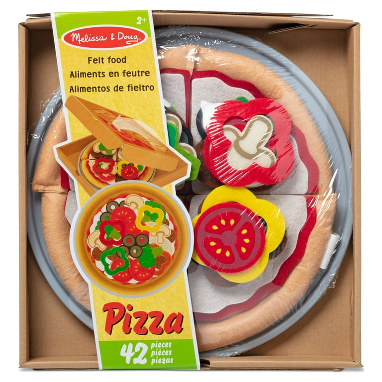 Melissa & Doug Felt Food Mix 'n Match Pizza Play Food Set (40 pcs