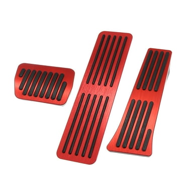 3 Pcs Car Gas Accelerator Brake Foot Rest Pedal Cover Pad for Ford Explorer 2020-2023 Antislip Red
