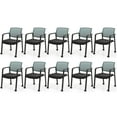 thumbnail image 1 of Gymax 10 PCSC Conference Chairs Stackable Office Guest Mesh Chair Waiting Room Wheels, 1 of 9