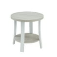 thumbnail image 3 of JERFIT Modern Round End Table with Bottom Shelf, White Finish, MDF Wood Accent Nightstand for Living Room, Bedroom, 3 of 5