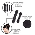 thumbnail image 2 of Magic Hair Bun Maker 4 Pack (2 Small, 2 Large) Foam Sponge Buns Shaper Accessories Strong Flexible Reusable, 2 of 5