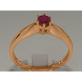 thumbnail image 3 of LBG British Made 9k Rose Gold Natural Ruby Womens Engagement Ring - 33 size options - Size 10, 3 of 7