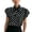 Black, variant on Women's Bow Tie Collar Elegant Casual Work Blouse Office Business Formal Shirt