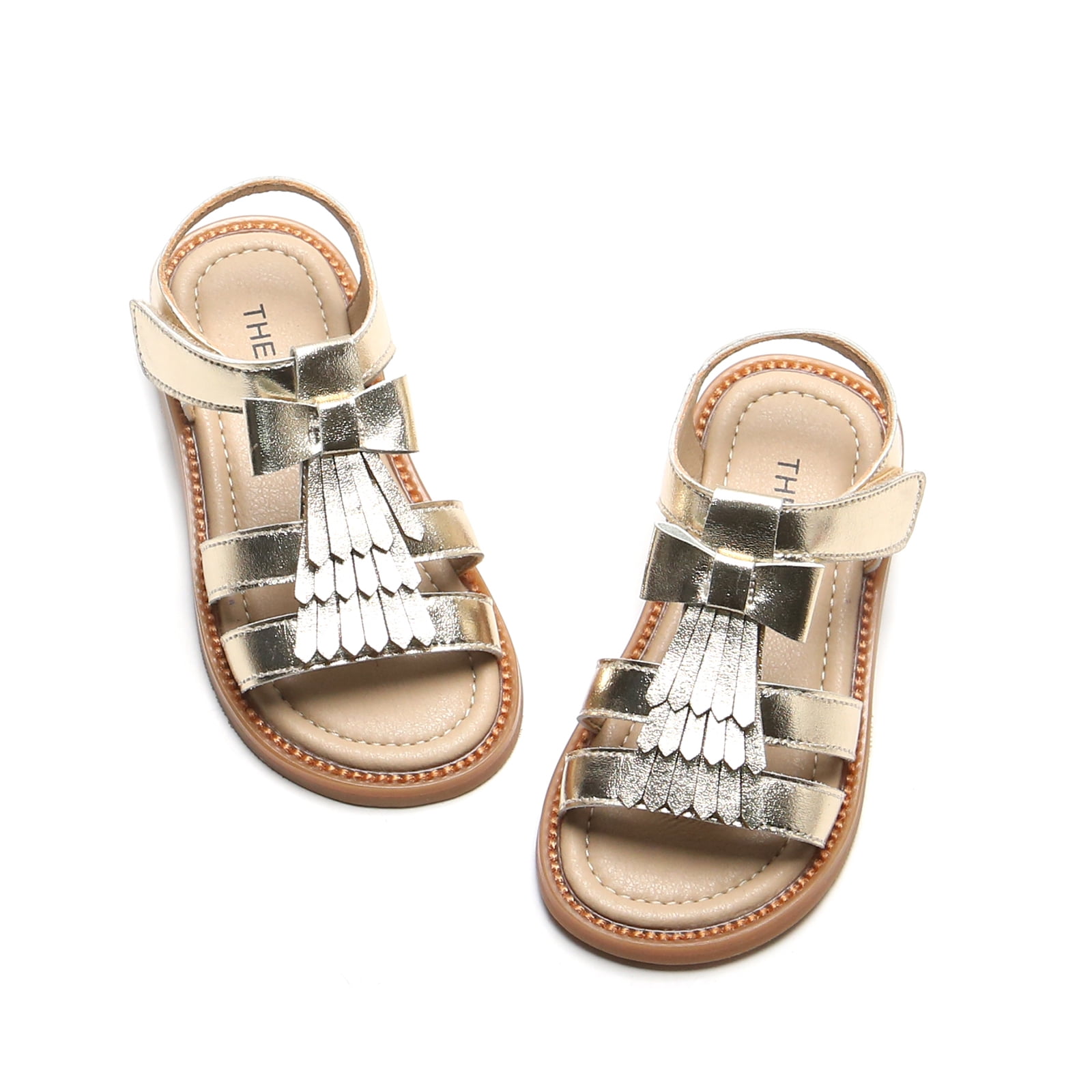 THEE BRON Girls SandalsToddler Kids Dress Open Toe Summer Sandals(6