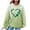 Mint Green, variant on xixinqiwan Women's St. Patrick's Day Hooded Sweatshirts,Women's Four-Leaf Clover Pullover Sweatshirt Hoodie For Paddys Day White M