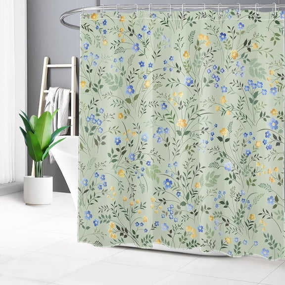 Skiers Shower Curtain 72x72 Inch Winter Sports Skiing Snow Mountain Bathroom Curtains Set Home Waterproof Polyester Fabric with Hooks