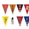 thumbnail image 4 of Bandera triangular de sushi con 24 banderas, adorno colgante tradicional de sushi. 20cmx30cm, 4 of 4