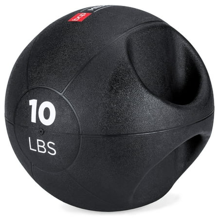 Best Choice Products 10lb Double-Grip Weighted Medicine Ball Exercise Equipment for Strength Balance Fitness Core Workout Training w/ Handles - (Exercise The Best Medicine)