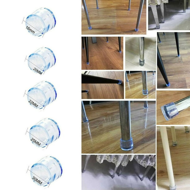 16pcs Transpa Furniture Pads Elastic Floor Protectors Non Slip Chair Leg Feet Socks Covers Caps Set Fit Diameter From 16mm To 30mm Com 16pcs Transpa Furniture Pads, How To Stop Furniture Scratching Floor