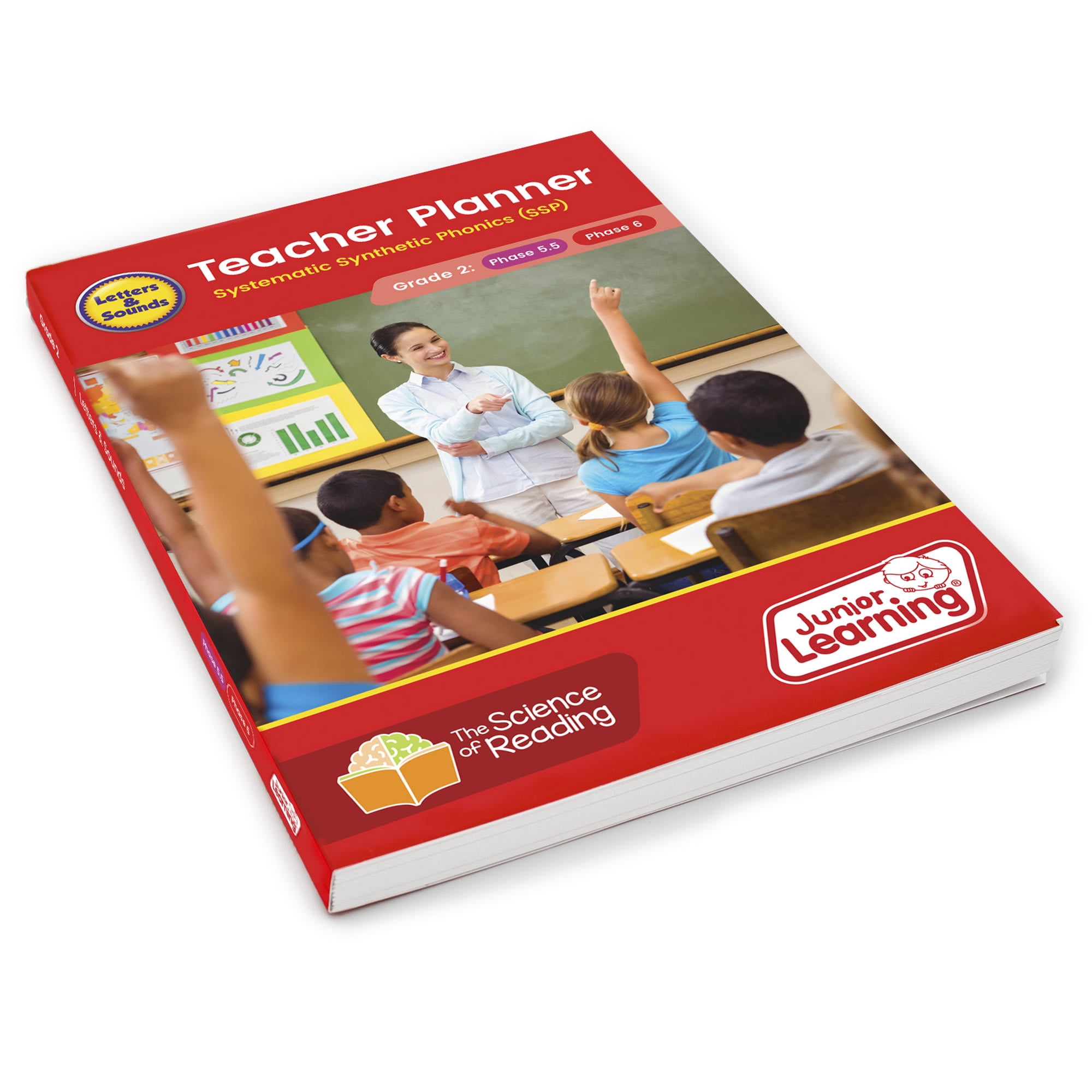 Junior Learning Teacher Planner Grade 2- The Science of Reading Resource book for Letters & Sounds, Decodable Readers, Phase 5.5 Alternative Sound Families, Phase 6 Prefix & Suffixes, W/ lesson plans