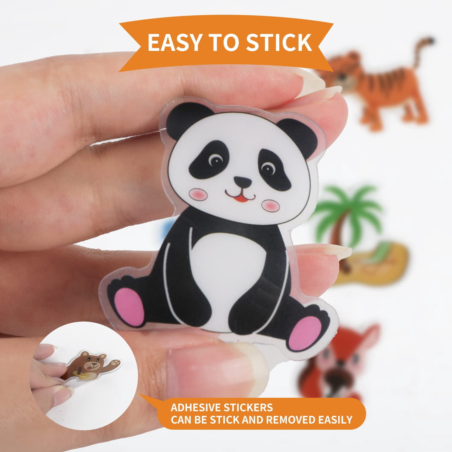 Window Clings Stickers For Gel Decals Thick And Adults Classroom Home Airplane Birthday Party Supplies (jungle Animals)