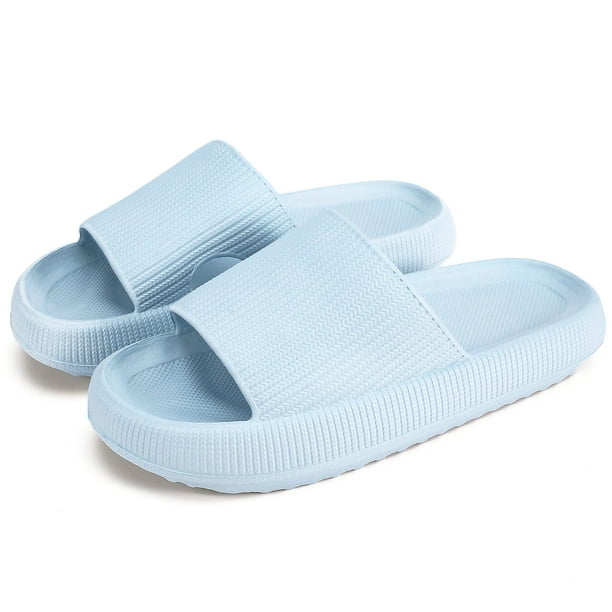 Pantuflas Rosyclo Cloud, unisex, antideslizantes, con suela gruesa, color azul bebé