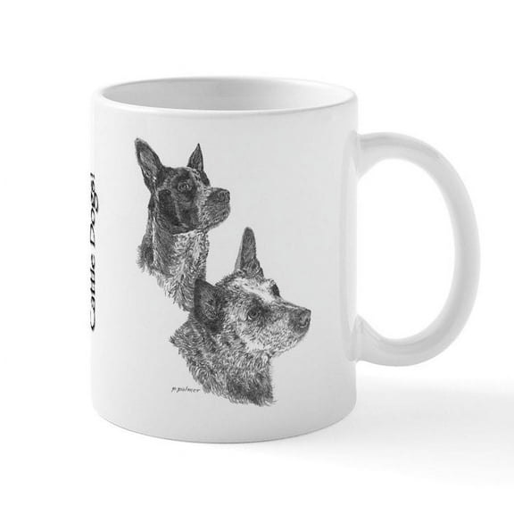 CafePress - Blue Heeler & Red Heeler ACD Mug - 11 oz Ceramic Mug - Novelty Coffee Tea Cup