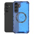thumbnail image 3 of 2-in-1 Magnetic Phone Case for Samsung Galaxy S24, [Anti-fall] [Compatible with MagSafe] Shockproof Translucent Honeycomb Pattern Back Ultra Slim Protective Case for Samsung Galaxy S24,Blue, 3 of 11