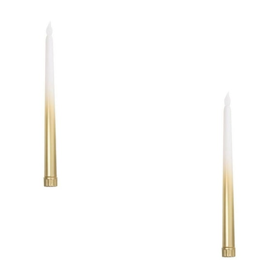 WORGEOUS 2pcs Flameless Window Taper Candles Battery Operated With Remote Timer Christmas Holiday Window Candles Suction Cups For Feng Shui Ornaments
