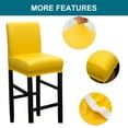 thumbnail image 2 of Dowbom Leather Bar Stool Cover Stretch Pub Counter Stool Chair Slipcover Water Resistant, 2 of 8