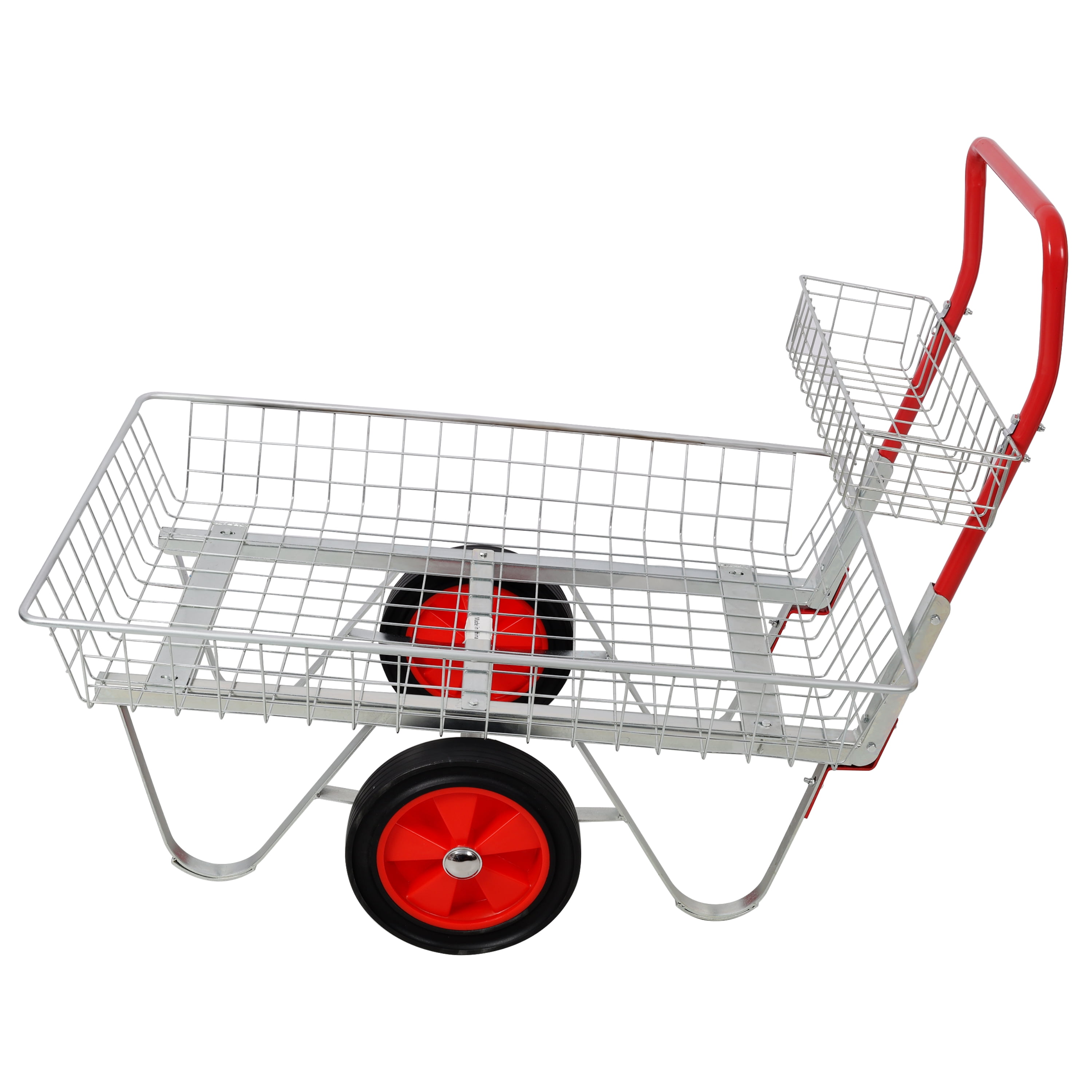 Heavy‑Duty Garden Centre Utility Trolley with 11" Solid Rubber Wheels, 330lbs Capacity Rolling Storage Cart for Outdoor Patio Yard Lawn Plants Soil Gardening Tools