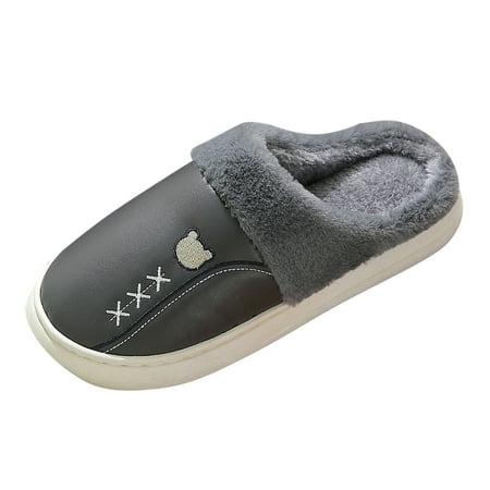 

Qufokar Snowy Villi Leather Boots Mens Mens Slippers Size 15 Men S Waterproof Slippers Home Warm Cotton Slippers Winter Home Cotton Slippers Fashion Cute Casual Non Slip Home Shoes