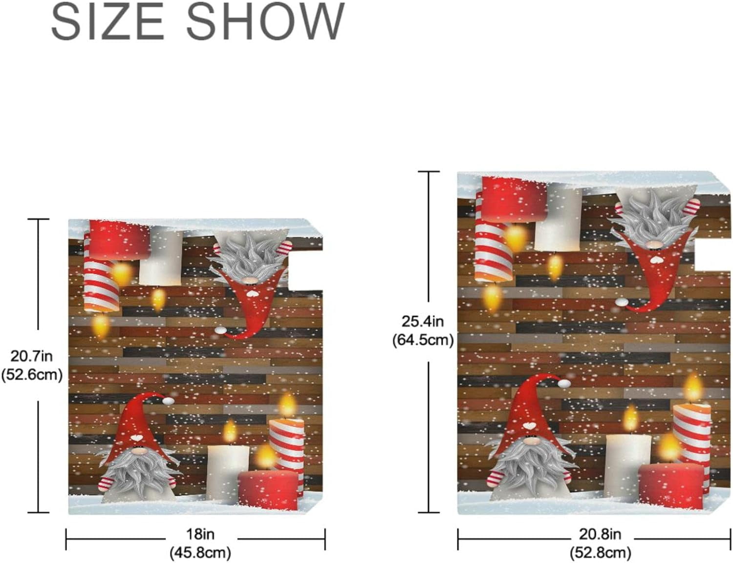 Christmas Gnome Elf Mailbox Cover Xmas Candle Winter Snow Mailbox Covers Magnetic Large Oversized 21"X25.5" Mailbox Wraps Post Letter Box Cover Garden Decorations