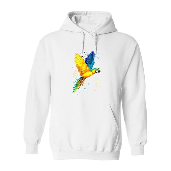 Parrot Watercolor Art Hoodie Women -Image by Shutterstock, Female Large