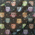 thumbnail image 3 of Owls Tulle Curtains with Rod Pocket, Colorful Birds with Different Expressions Funny Confused Serious Characters Dots, Sheer Drape for Wedding Party 2 Panels, 7 Sizes, Black Multicolor, by Ambesonne, 3 of 3