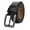 Black, variant on Men's Big and Tall Leather Belt, 1.38" Wide Pin Buckle Belt, Double-Layer Cowhide Belt for Jeans and Dress Pants, Waist 33"-61", Black or Brown - TRISJEM