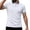White, variant on Golf Shirts for Men Geometric Textured Jacquard Contrast Trim Collared 3-Button Short Sleeve Breathable Casual Tops,3XL