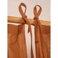 thumbnail image 6 of The Art Box Tie Top Linen Curtains Solid Rust 35w x 36l inch Curtains Living Room Bedroom Drapes Gauze Linen Blended Farmhouse Curtains Pack of 2, 6 of 7