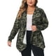 thumbnail image 1 of Cárdigan de mujer plus size Agnes Orinda, con estampado de leopardo y flores, chaqueta ligera de frente abierto, cárdigan de punto para otoño, 2X camuflaje, 1 of 6