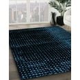 thumbnail image 3 of Ahgly Company Machine Washable Indoor Round Abstract Night Black Area Rugs, 5' Round, 3 of 7