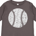 thumbnail image 4 of Inktastic Distressed Baseball in White Boys or Girls Long Sleeve Toddler T-Shirt, 4 of 5
