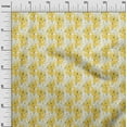 thumbnail image 3 of oneOone Cotton Silk Yellow Fabric Floral Craft Projects Decor Fabric Printed By The Yard 42 Inch Wide, 3 of 4