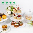 thumbnail image 2 of Exhibidor de cupcakes TP de 3 niveles de melamina blanca irrompible, 2 of 7