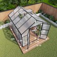 thumbnail image 6 of Newly Design Aluminum Frame greenhouse 8x10 FT Polycarbonate Greenhouse Heavy Duty Walk-in Greenhouses for Garden Backyard in All Season, 6 of 19