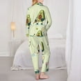 thumbnail image 5 of Junzan Avocado For Exercise Print Womens Pajama Sets,Long Sleeve Button Down For Women Pjs 2 Piece, 5 of 9