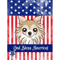 God Bless American Flag with Chihuahua Flag Garden Size BB2181GF