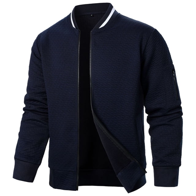 pstuiky camisas de hombre de manga larga, Chaqueta de manga larga con cuello alto y cremallera de color liso para hombre camisetas de hombre xxl