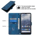 thumbnail image 3 of Compatible avec Nokia G100 Étui en Cuir PU Classique Embossé avec Porte-Cartes Coque Antichoc, 3 of 5