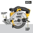 thumbnail image 6 of DEWALT 20V MAX Cordless 4-Tool Combo Kit, Drill/Driver, Reciprocating Saw, Circular Saw & LED Work Light, with 2 Batteries & Charger (DCK423D2), 6 of 11