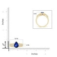 thumbnail image 4 of ANGARA Natural 1.1 ct Tanzanite Vintage Style Ring with Diamond Accents in 14K Yellow Gold for Women (Size-8x6mm) | December Birthstone, Anniversary, Jewelry Gift for Women | Natural Tanzanite Ring, 4 of 8