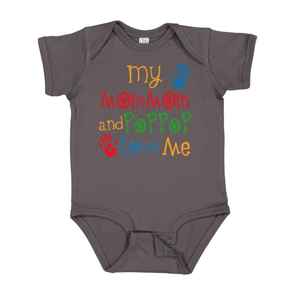 Inktastic Mommom and Poppop Love Me Boys or Girls Baby Bodysuit