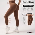 thumbnail image 5 of WAYUTE Yoga Pants Women High Waisted Seamless Solid Color Push up with Comfort Stretchy Fit Sports Running M, 5 of 7