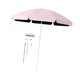 thumbnail image 4 of Sombrilla pequeña para patio, de 2 metros de largo, resistente, con varillas resistentes, portátil, para picnic al aire libre, para parques y césped. rosa, 4 of 8
