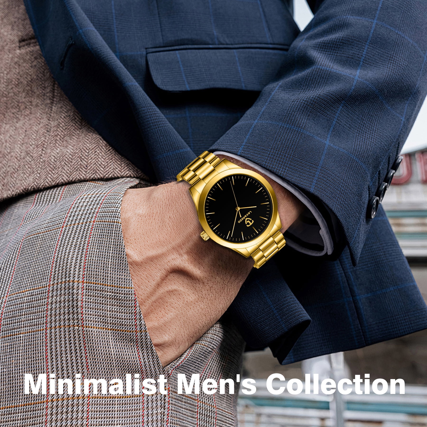 Bomieux Mens Watch, Classic Minimalist Men's Quartz Watch Waterproof Watch with Stainless Steel Band Business Dress Men's Watch-Best Gift for Men