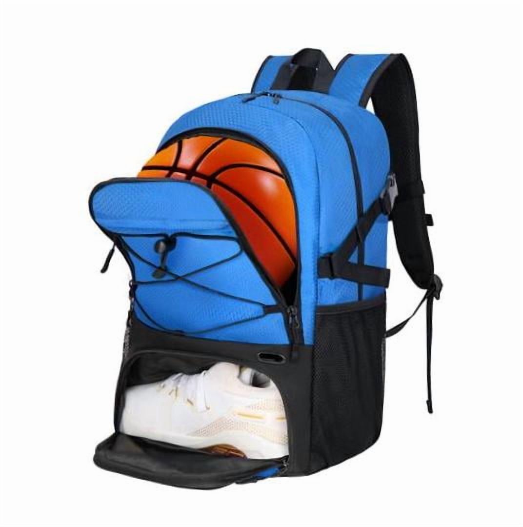 FOMIYES Oxford Cloth Sports Backpack with Shoe Compartment for Basketball Soccer Baseball Storage Blue