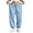 Sky Blue, variant on Gunia Womens Wide Leg Pants Harem Pants Elegant Casual Pull On Jogger Pants With Pockets Soft Summer Pants