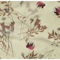 thumbnail image 4 of oneOone Cotton Poplin Twill Cream Fabric Flower & Leaves Watercolor Craft Projects Decor Fabric Printed By The Yard 56 Inch Wide, 4 of 4